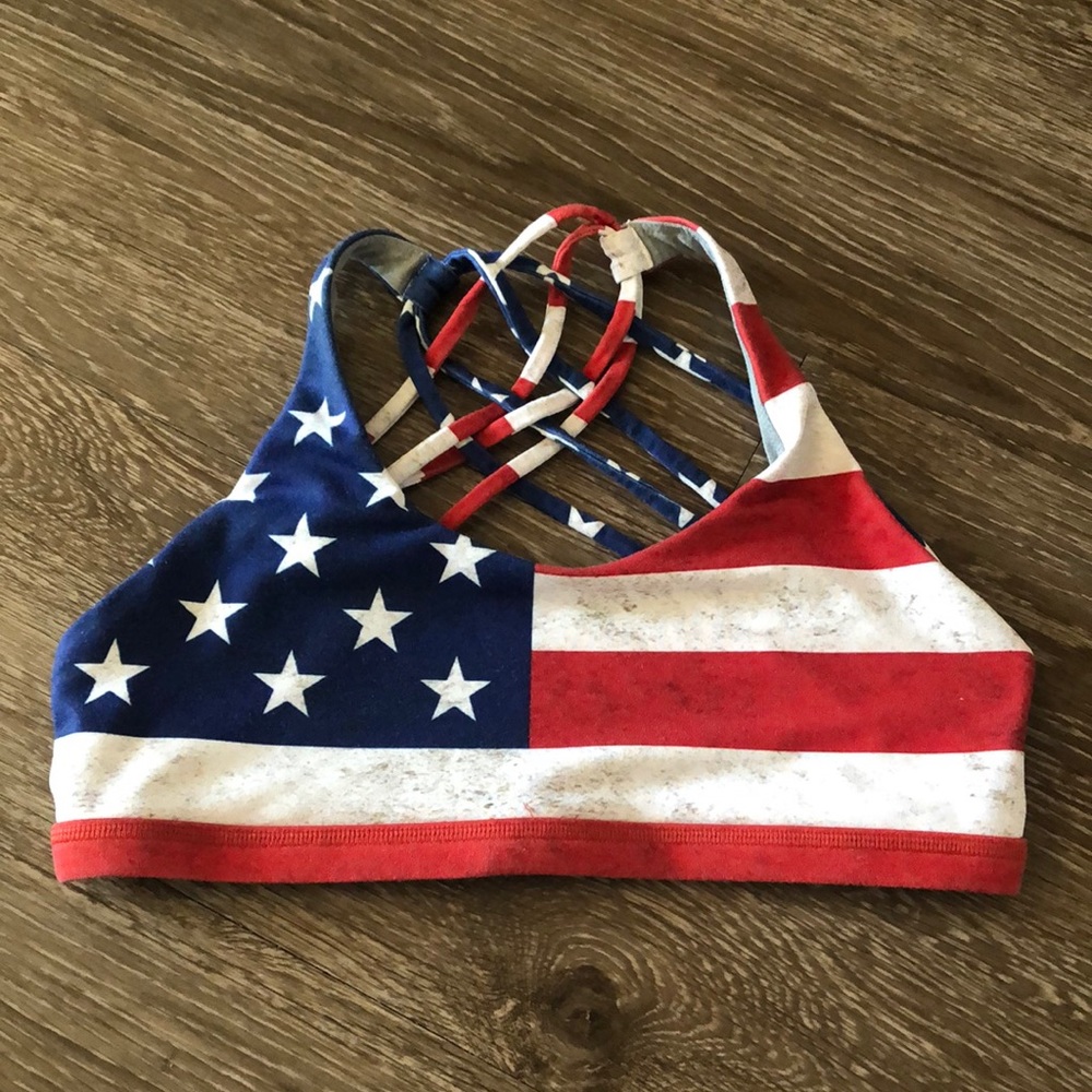 Born Primitive American flag sports bra